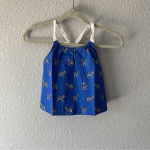 Janie & Jack Zebra Bow Back Tank Top Sz 12-18 months
